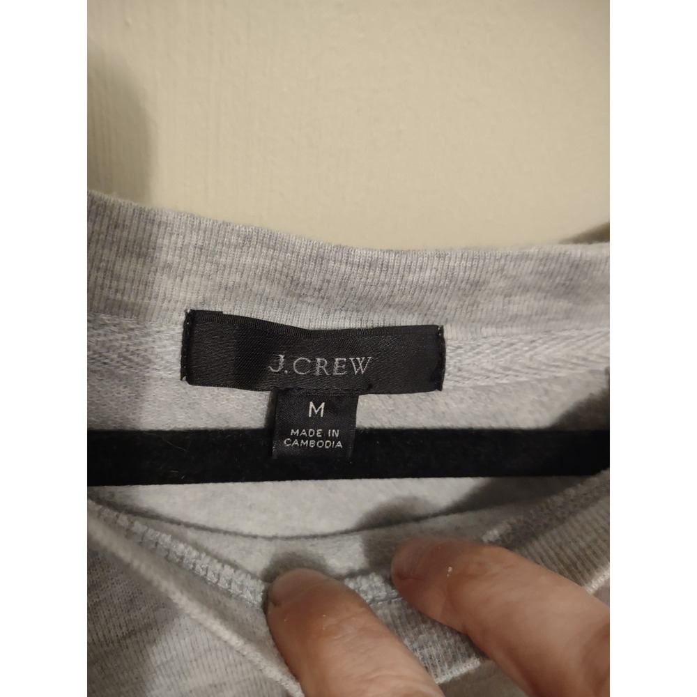 J. Crew Namaste Lightweight Sweatshirt‎ Medium Casual Preppy Yoga Oversized - Picture 6 of 7